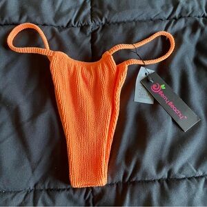 NWT! Orange/Coral Berry Beachy Bikini Bottom - XS